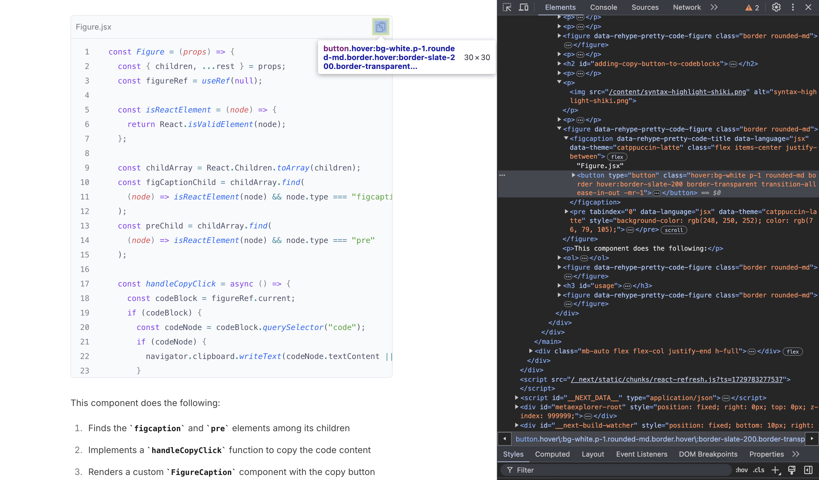 Syntax highlight with Shiki syntax highlighter